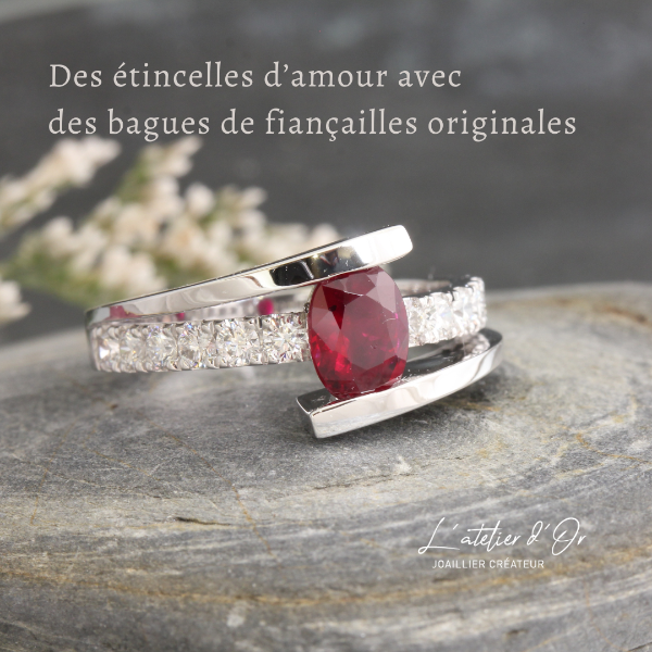 Des étincelles d'amour avec L'Atelier d'Or ! Des bagues de fiançailles originales