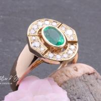 Bague de fiançailles 1,70 ct diamant taille poire cultivée en