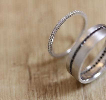 Alliances or blanc 18 carats