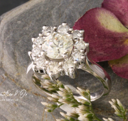 Bague Marguerite en diamants – Une seconde vie pour vos bijoux précieux