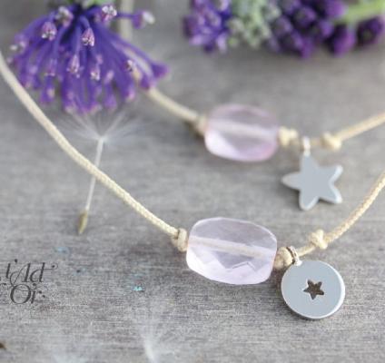 Duo de bracelet mère/fille avec perles fines