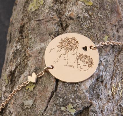 Bracelet cadeau de naissance pour une maman