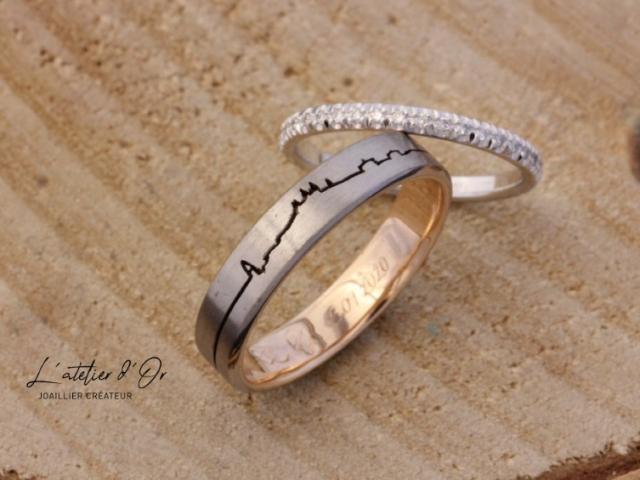 Alliances sur-mesure en or recyclé 18 carats - Homme et Femme